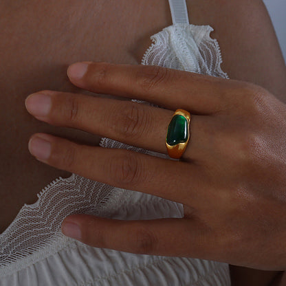 Boston Irregular Emerald Ring