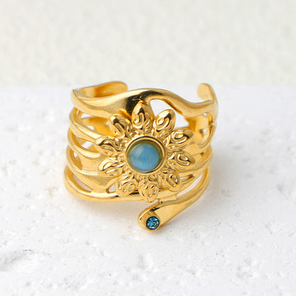 Thais Gold Statement Open Ring