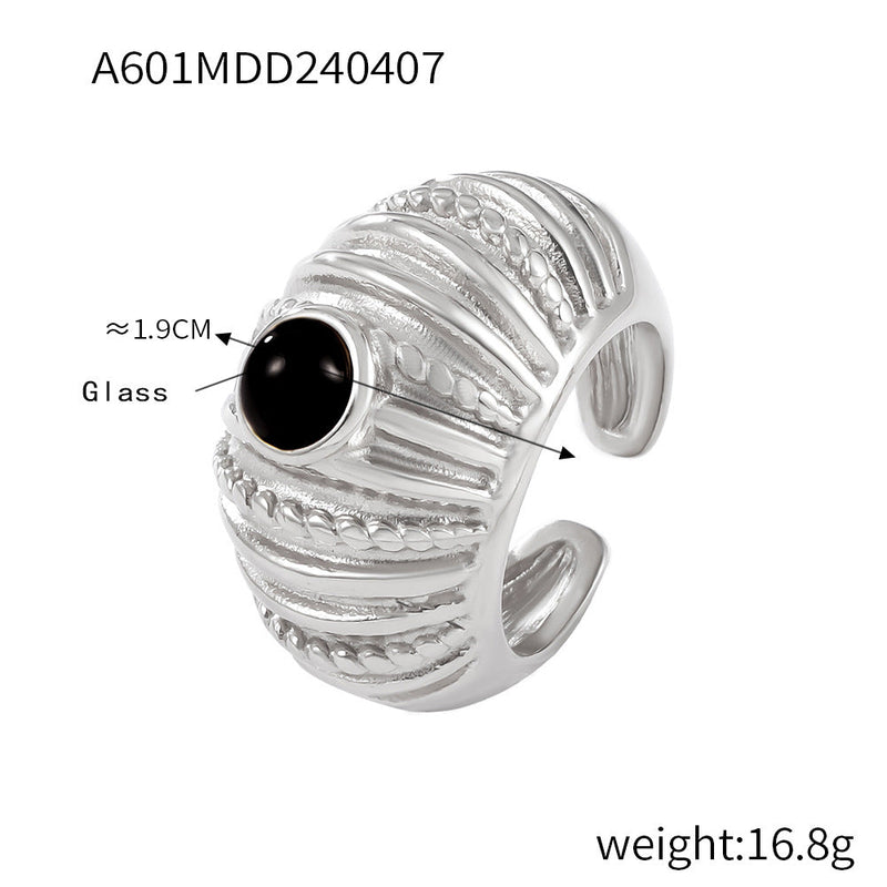 Hallee Geometric Inlay Ring