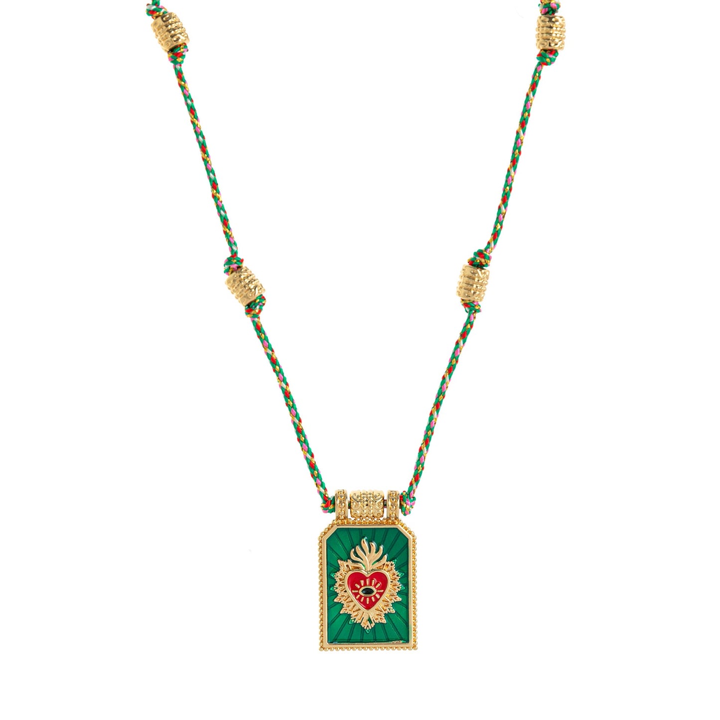 Color Cord Pendant Necklace