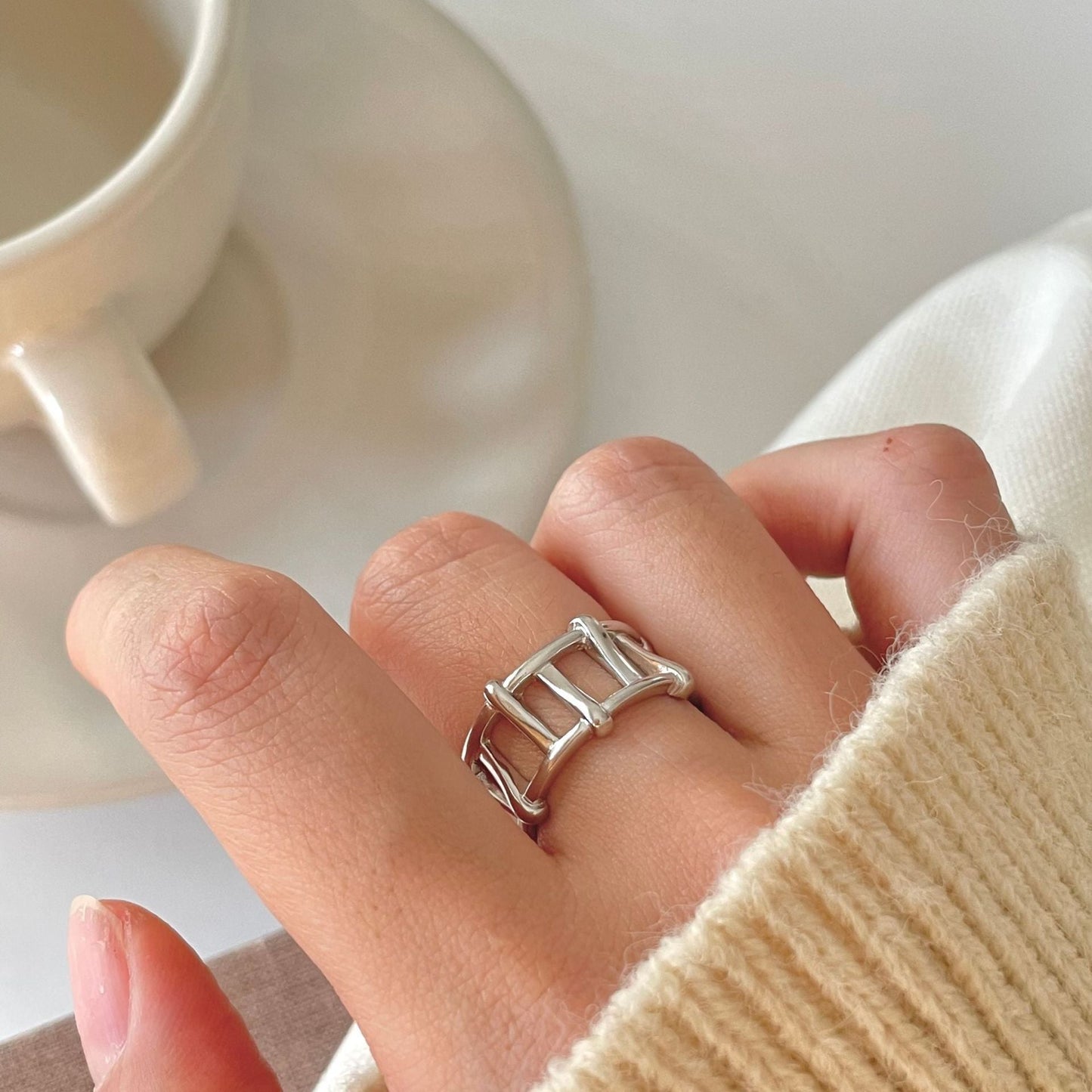 Joyce Irregular Textured Ring