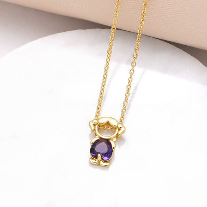 Jackson Zircon Heart Necklace