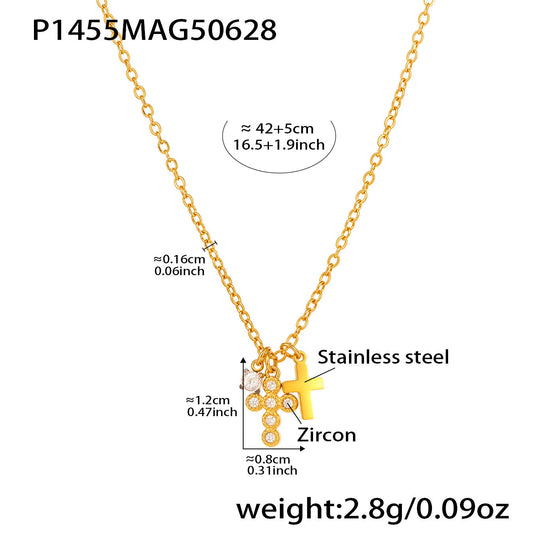 Bryndle Dainty Cross Pendant Necklace