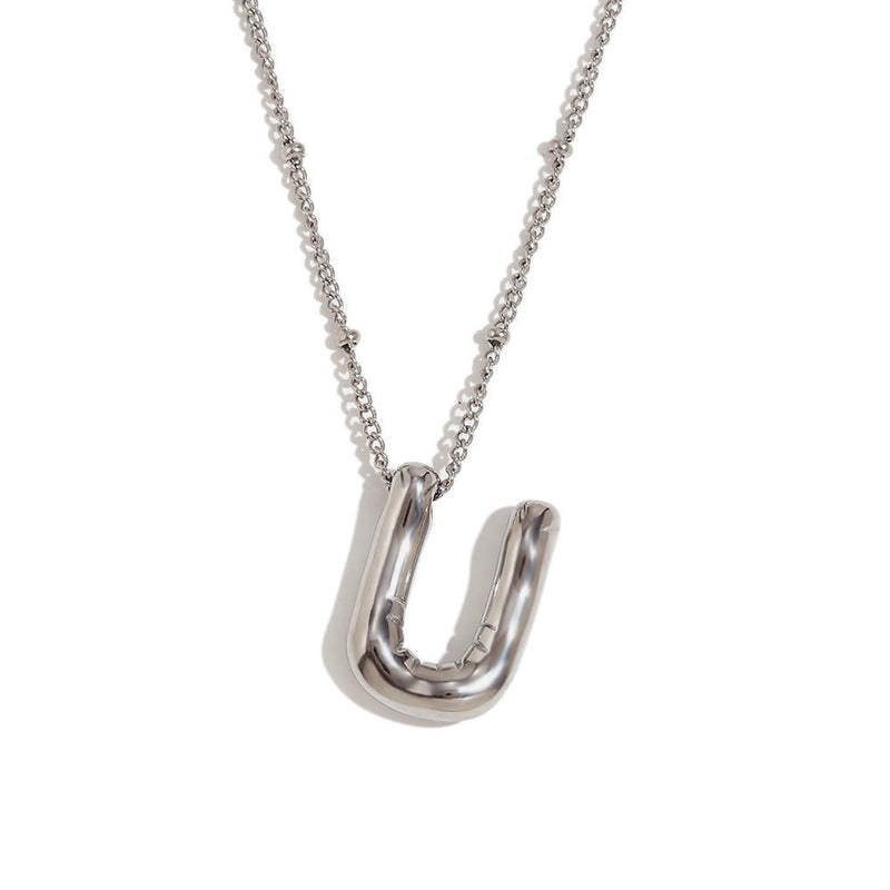 Aiyanah Glossy Bubble Letter Necklace