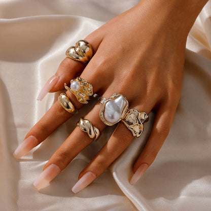Jadelynn Geometric Ring Set