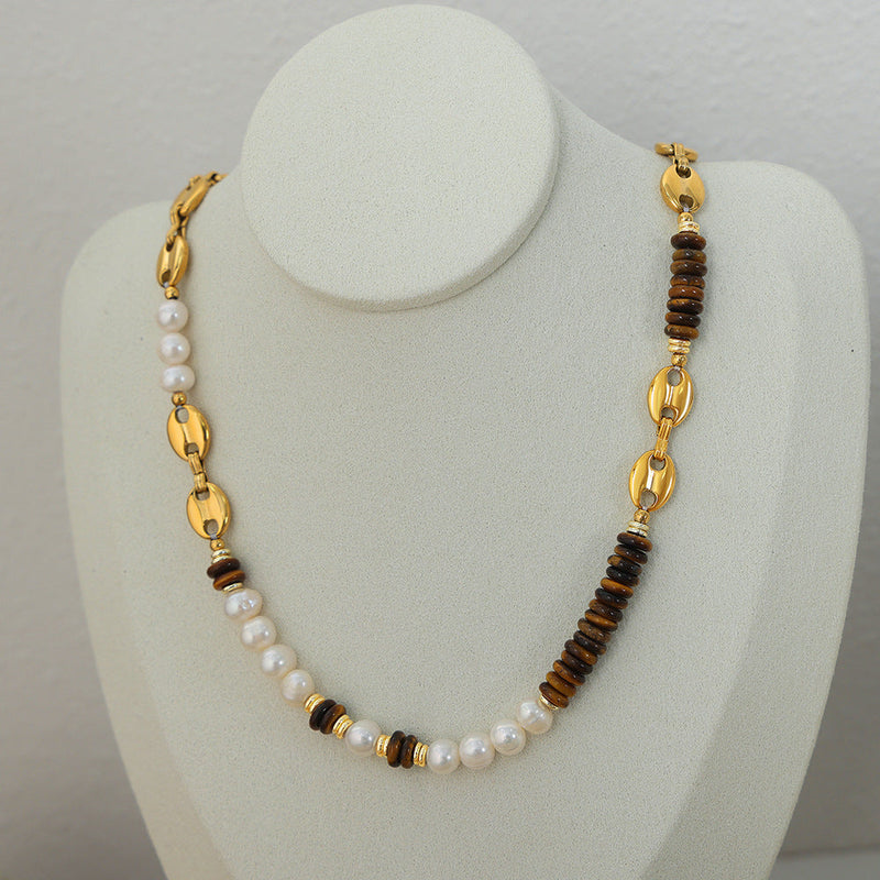 Antonia Tiger Eye Beaded Necklace