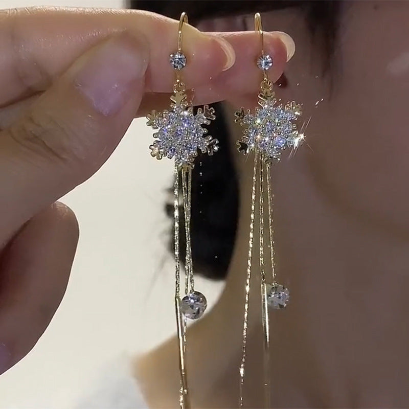 Anahita Snowflake Drop Earrings