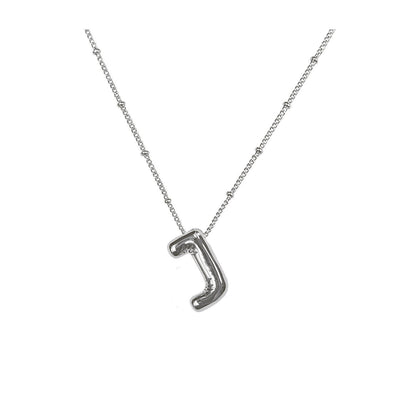 Aiyanah Glossy Bubble Letter Necklace