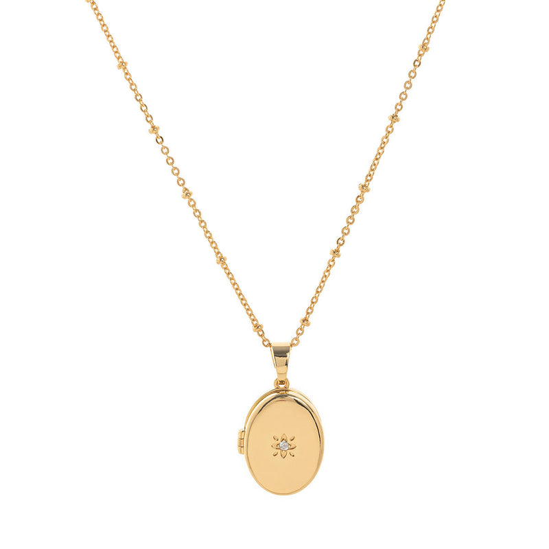 Butterfly Shell Locket Necklace