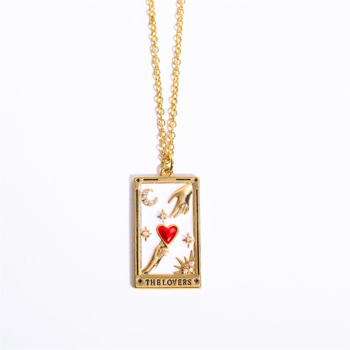 Athena Gilded Tarot Charm Necklace