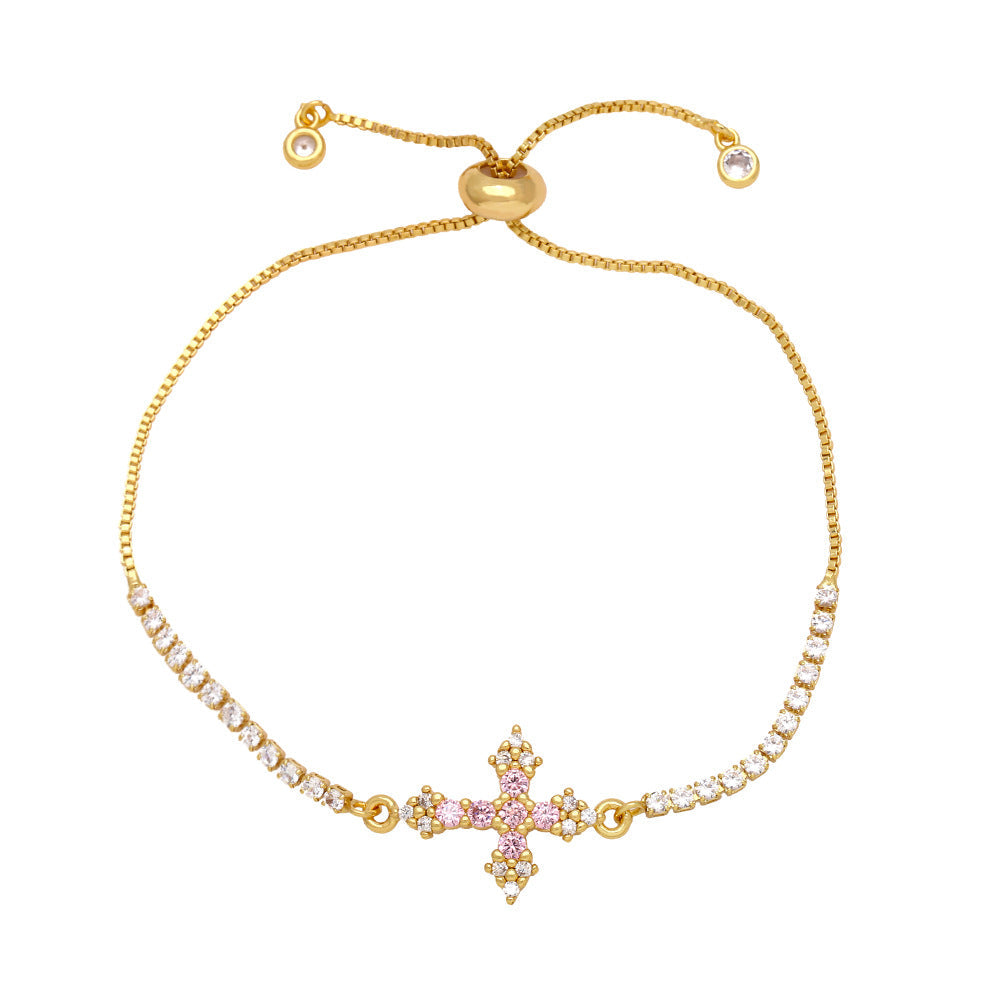 Eleonor Zircon Cross Bracelet