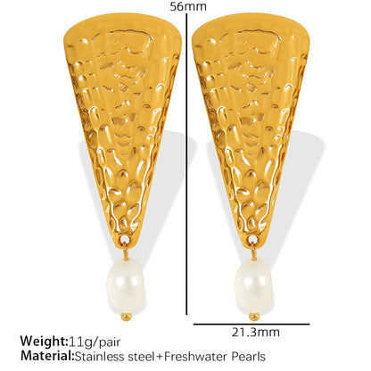 Emmarie Gold Pearl Drop Earrings