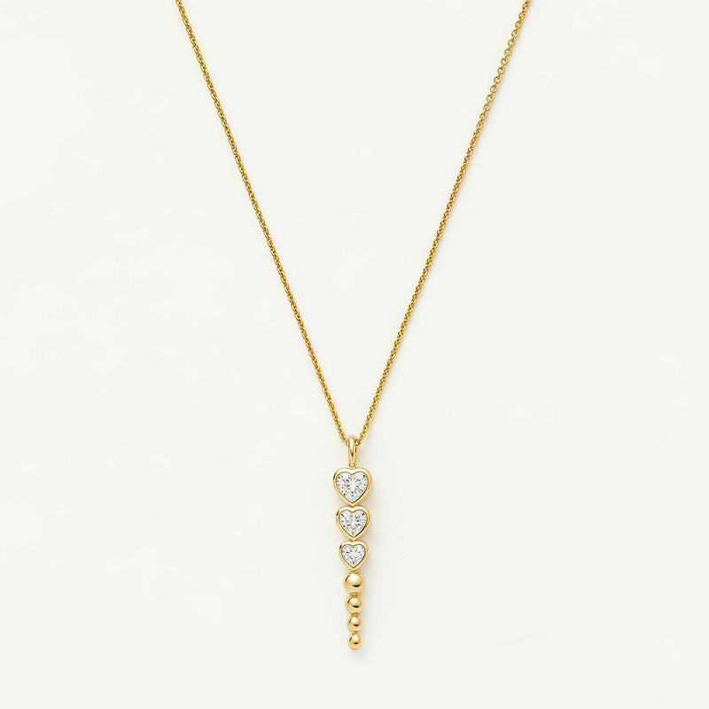 Layered Heart Pendant Necklace