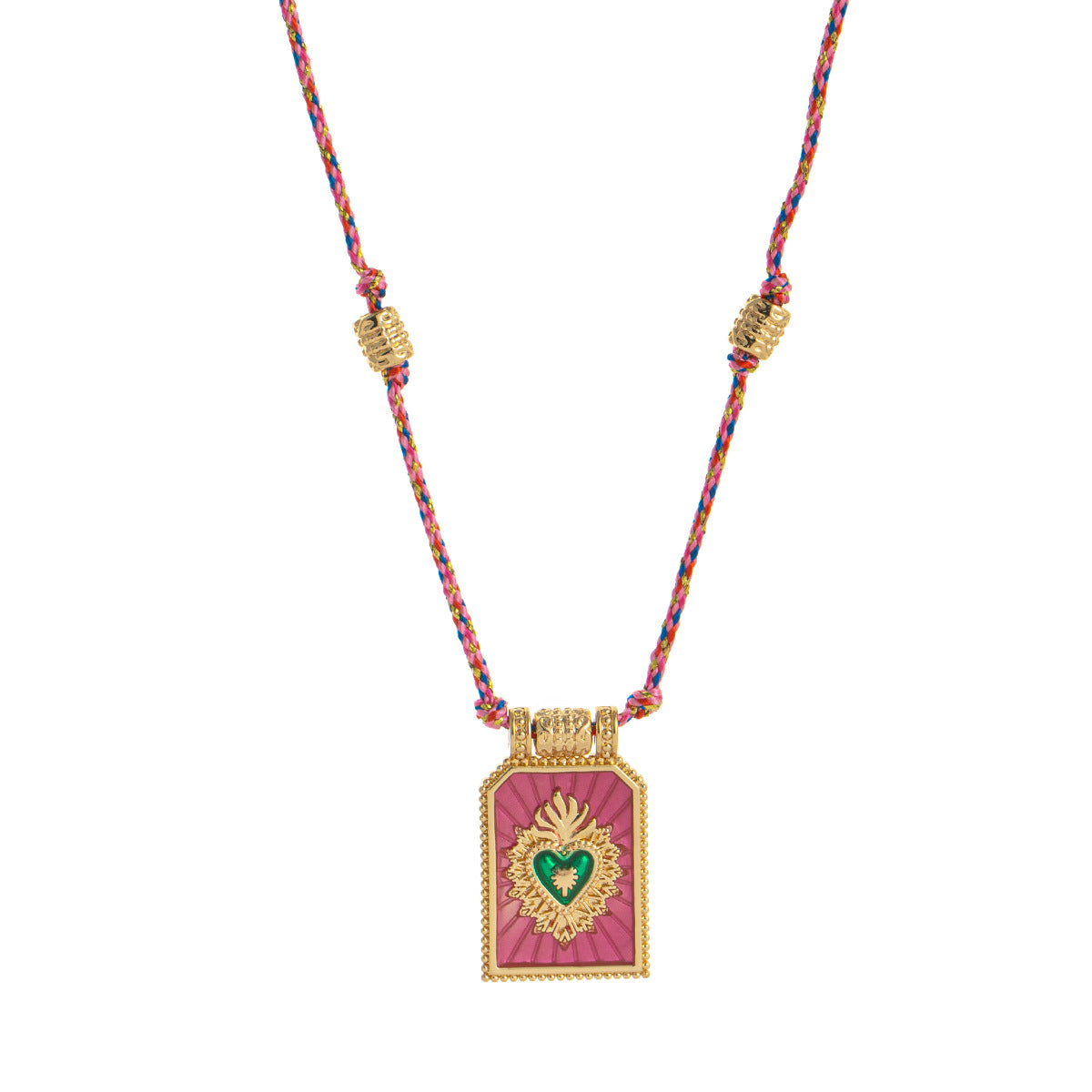 Color Cord Pendant Necklace