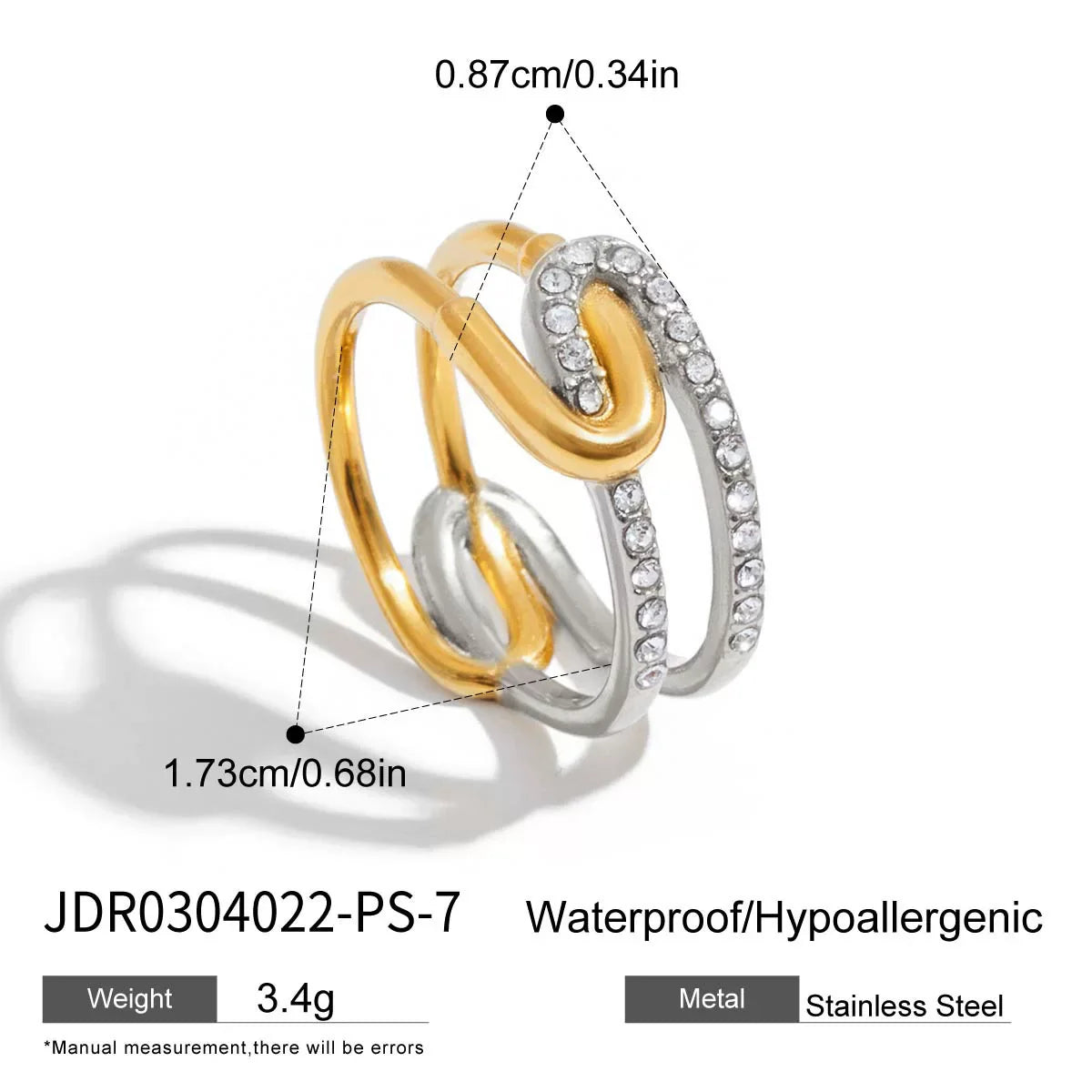 Paperclip Link Gold Ring