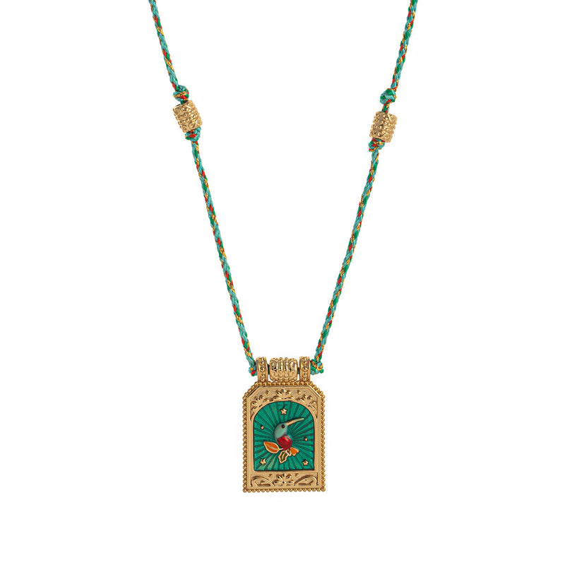 Color Cord Pendant Necklace
