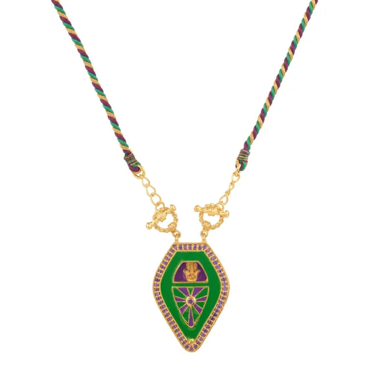 Color Cord Pendant Necklace