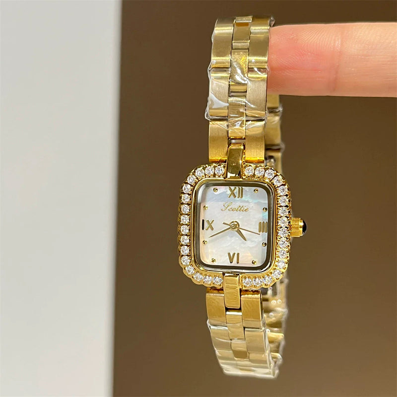 Square Mother-of-pearl Bracelet Watch