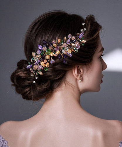 Original Design Rainbow Weave Crystal Hairpin