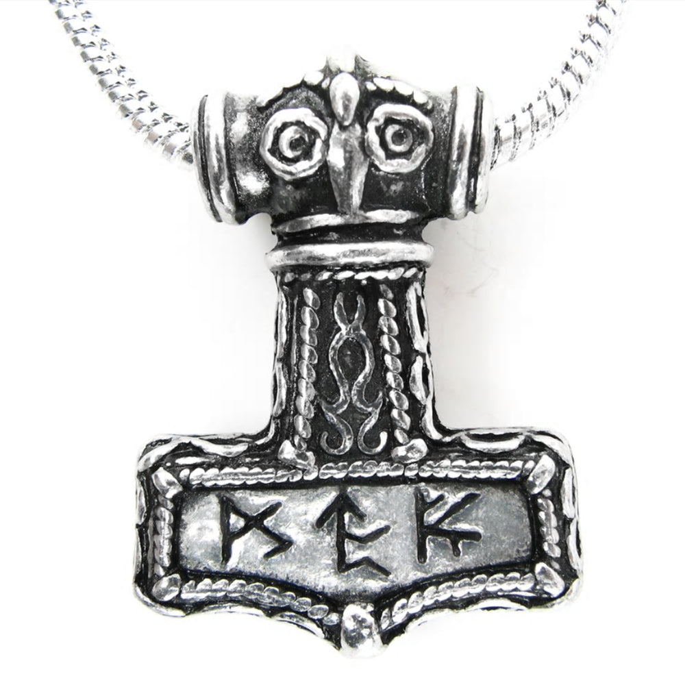 Bindrune Hammer Pendant Viking Necklace by Alchemy Gothic