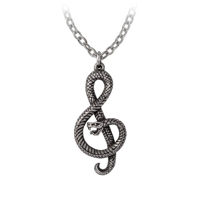 Playing the Devil's Tune Musical Snake Pendant by Alchemy Gothic
