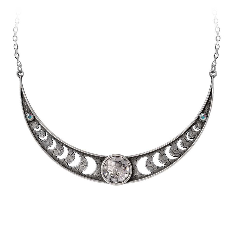 Priestess of Ishtar Crystal Moon Goddess Choker Necklace by Alchemy Gothic