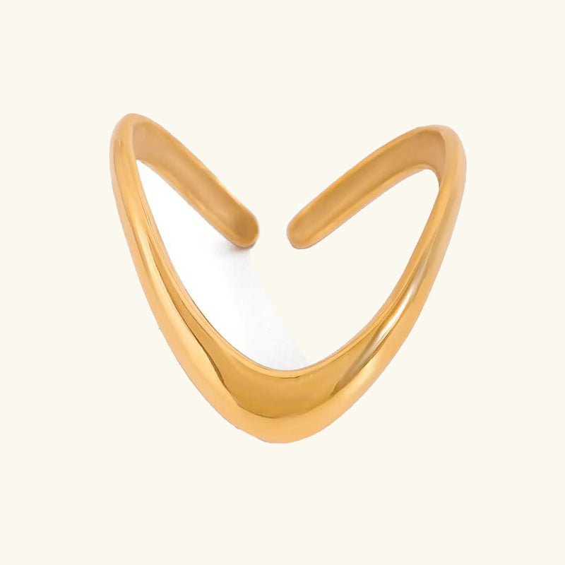 Paisley Gold Arc Ring