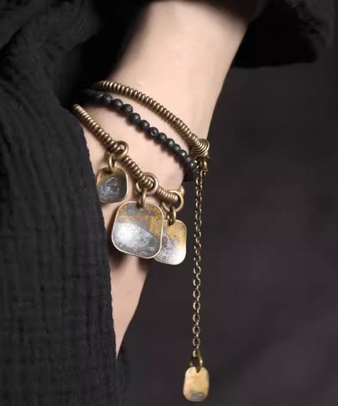 Retro Copper Beading Same Gender Design Charm Bracelet