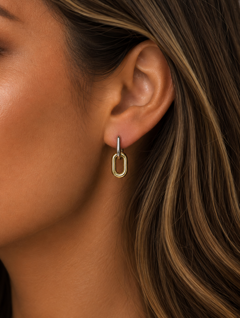 "sahara” Mixed Metal Earrings