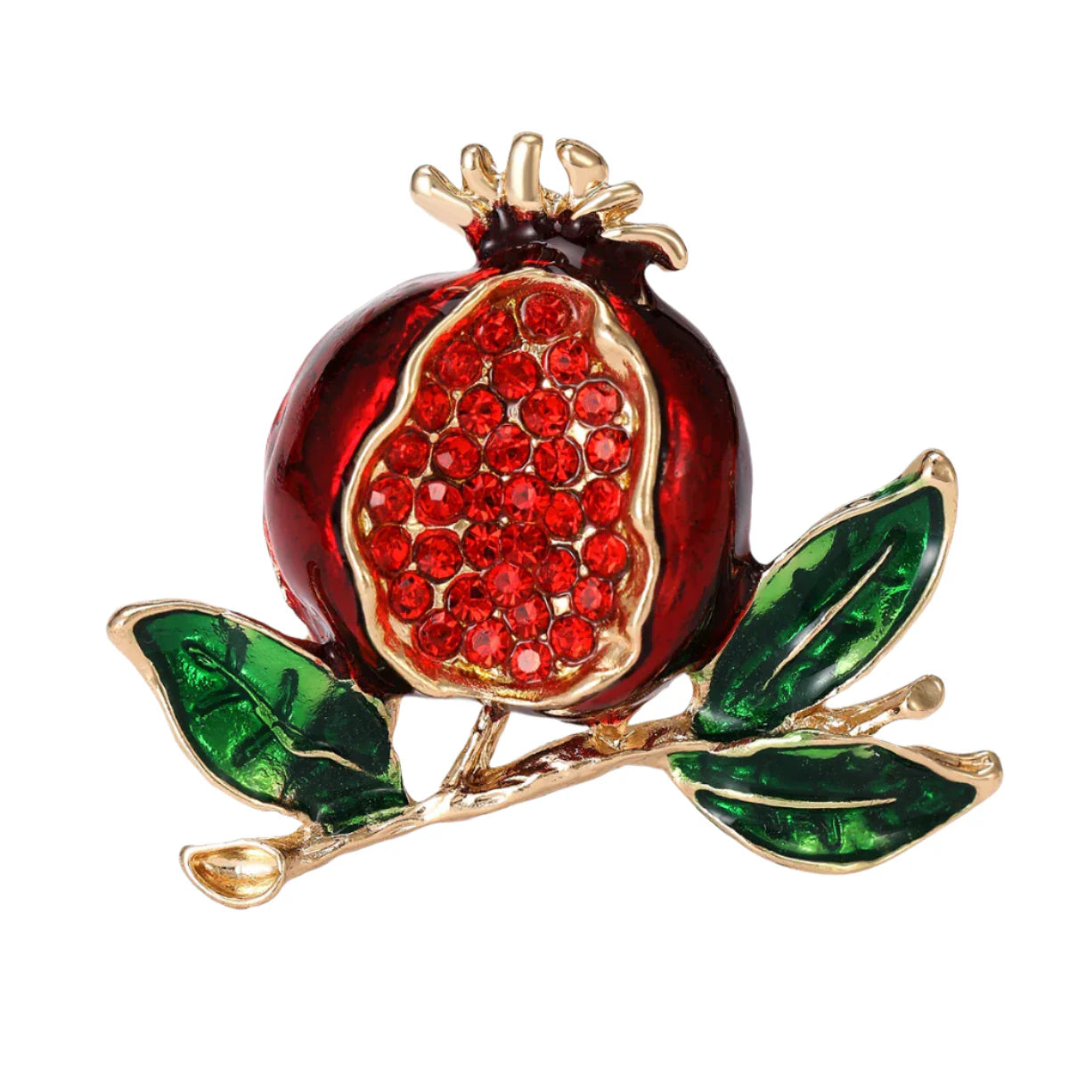 Pomegranate Rhinestone Brooch