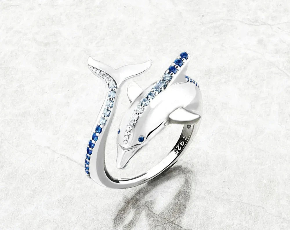 Sterling Silver Dolphin Ring