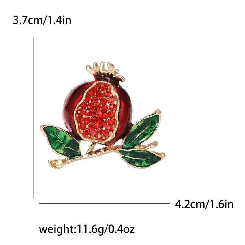 Pomegranate Rhinestone Brooch