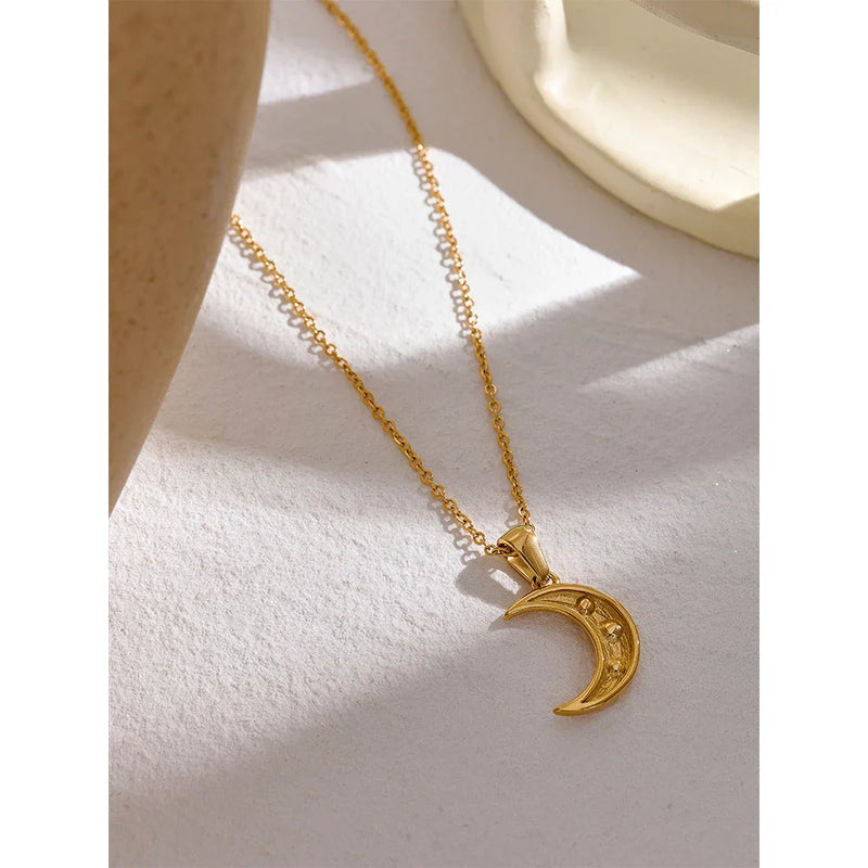 Crescent Moon & Star Necklace