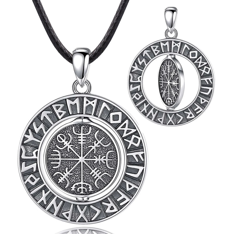 Sterling Silver Viking Runes Necklace