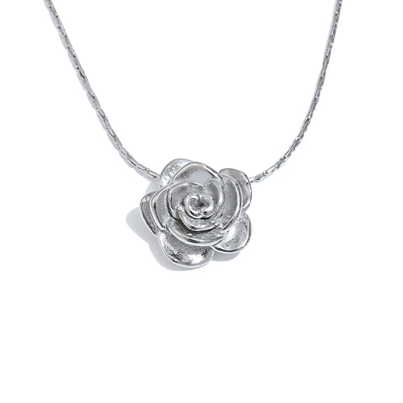 18k Gold Plated Rose Necklace