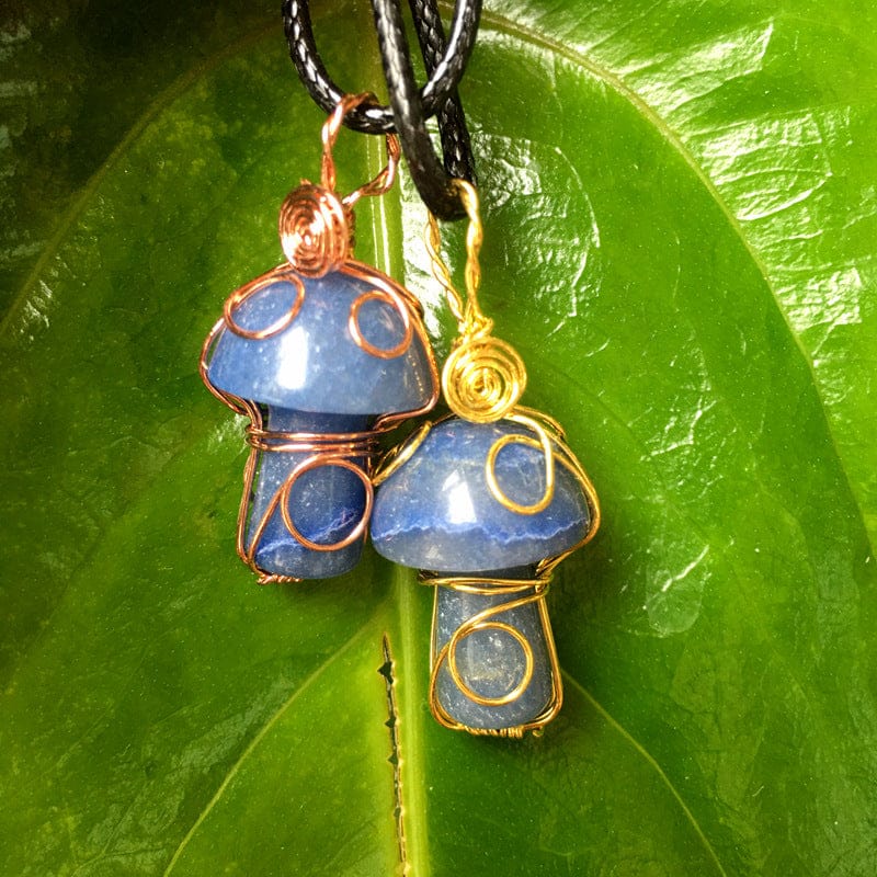 Wire Wrapped Mushroom Necklace