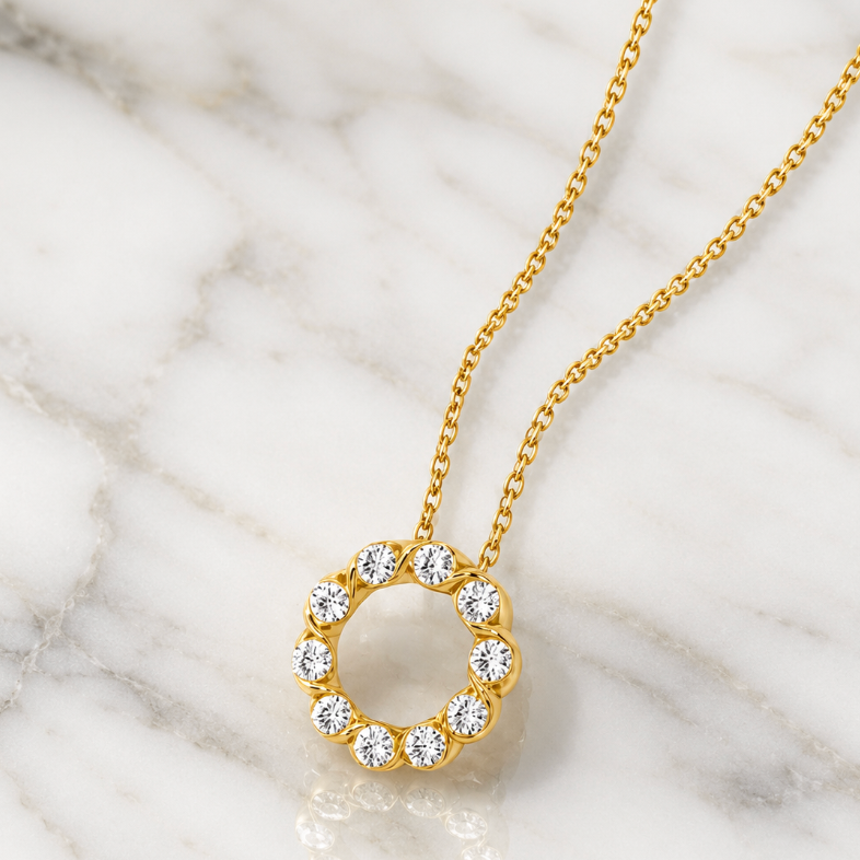 "willow" Lab Diamond Necklace 925