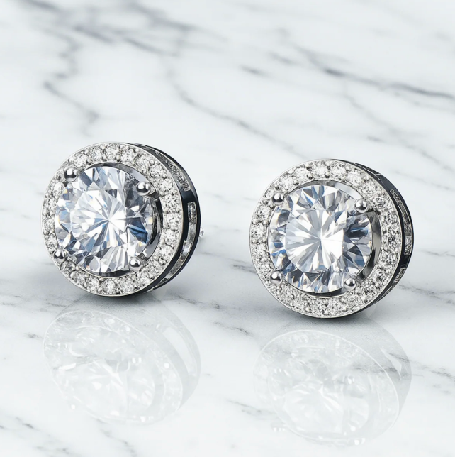 Diana Earrings - White Gold Plated