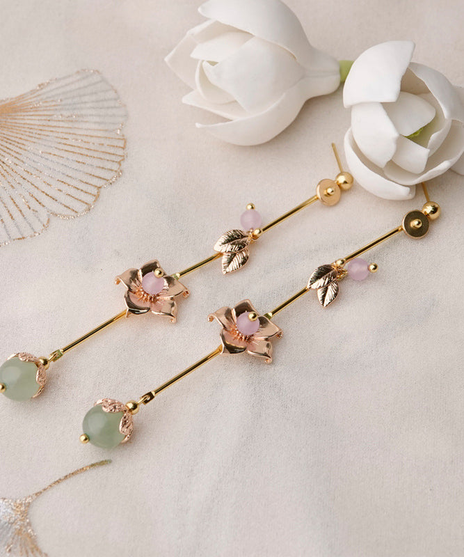 Style Gold Tassel Metal Drop Earrings