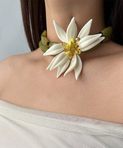 Stylish Green Acrylic Alloy Bamboo Nodes Double Layer Pendant Necklace