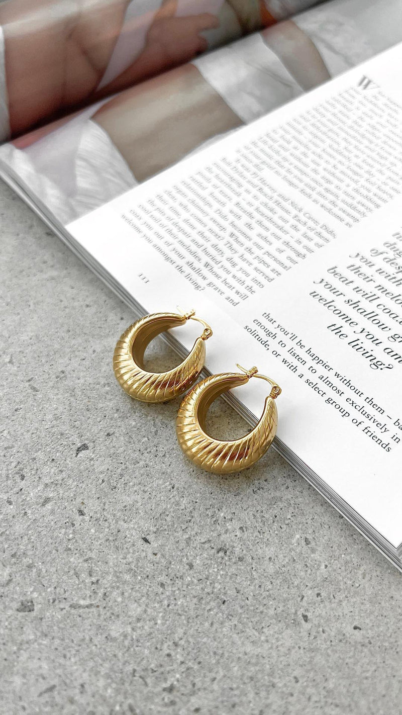 Sloane | Gold-plated Hoop Earrings
