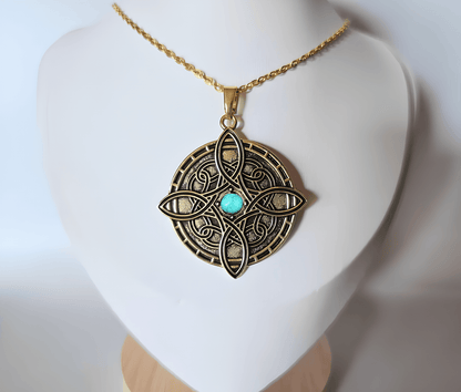 Turquoise Witch’s Knot Necklace
