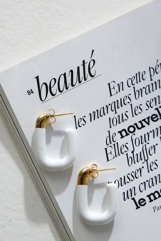 18k Gold Plated Sugar Coated Earrings Gold