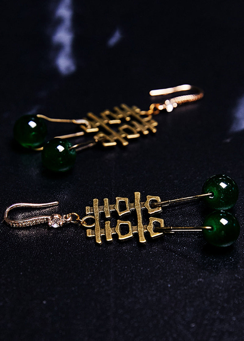 Turquoise Wedding Copper Drop Earrings