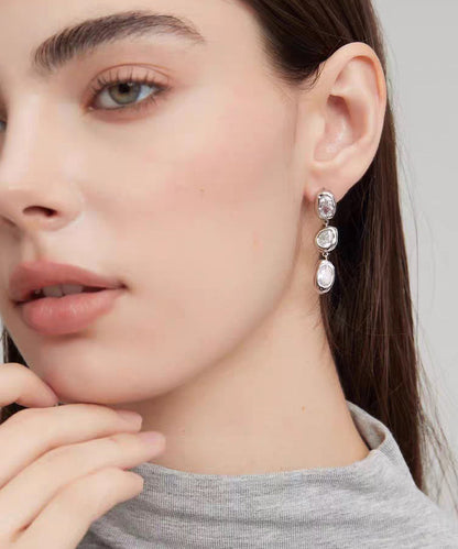 Vogue Silk Copper Overgild Gem Stone Tassel Drop Earrings