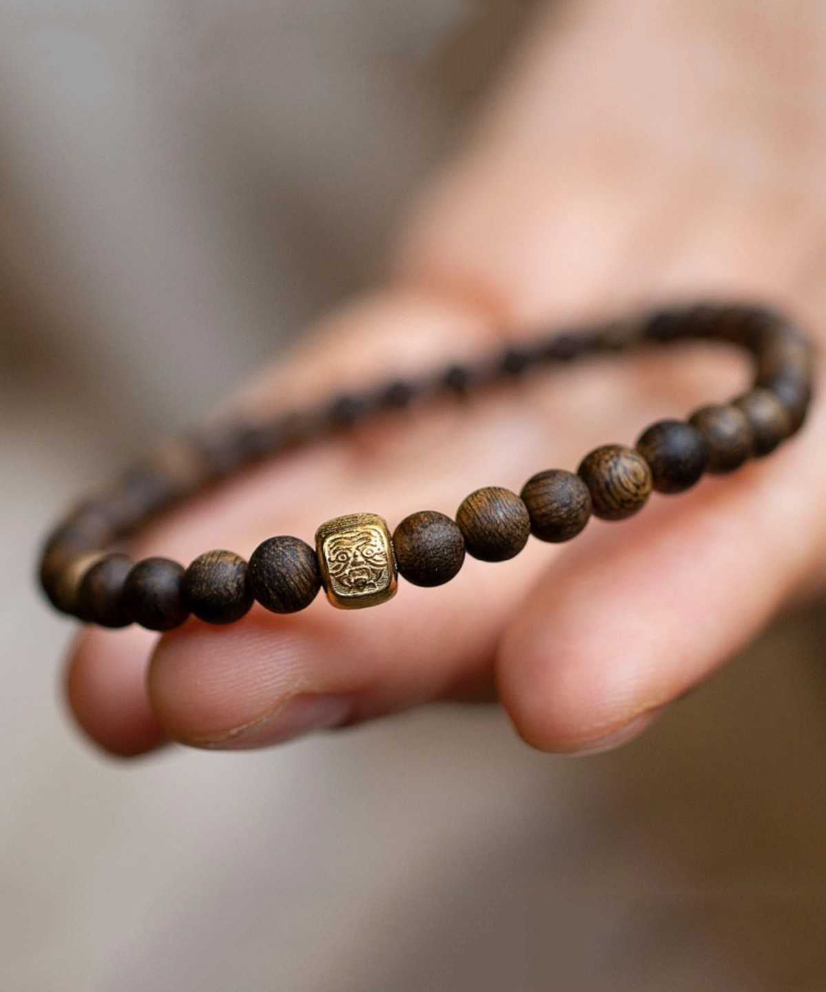 Beads Brown Bracelet Silver Sterling Overgild