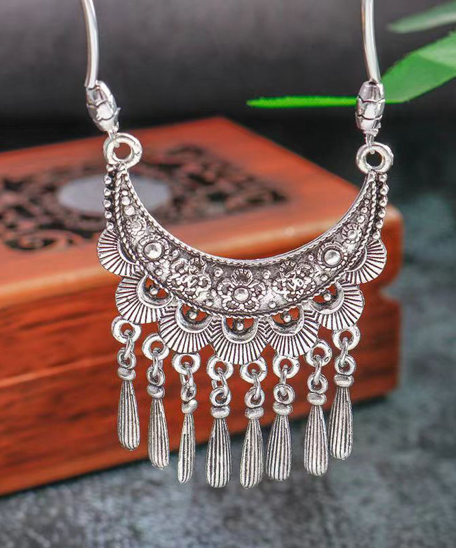 Silk Sterling Silver Tassel Pendant Necklace Df1030