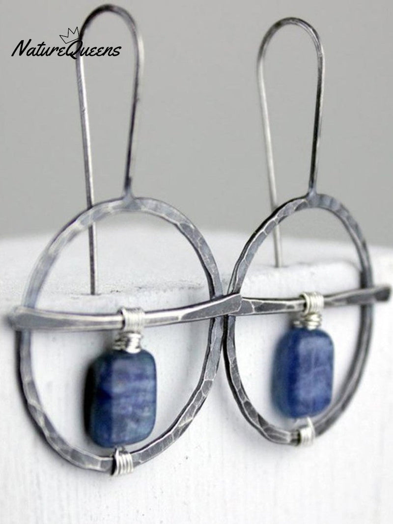 Hand Wrapped Natural Lapis Lazuli Earrings
