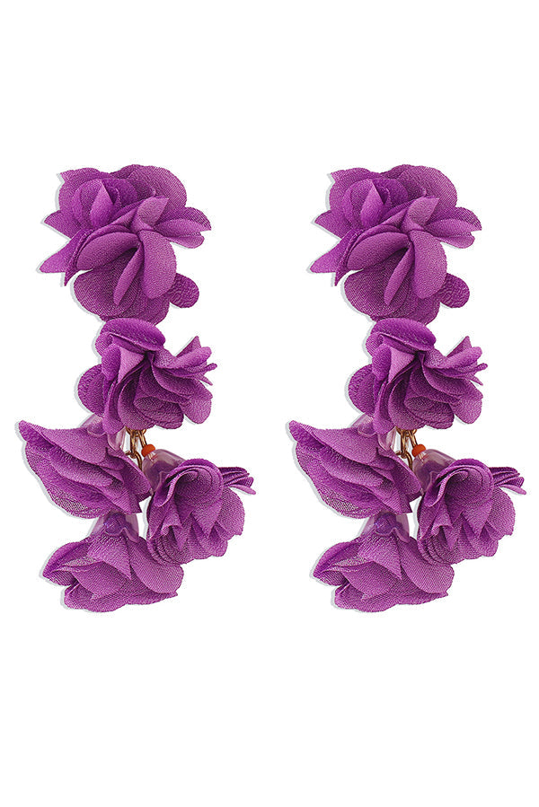 Style Colorful Flower Tassel Earrings