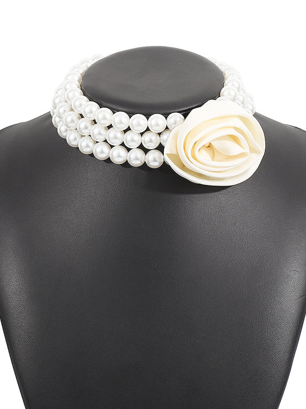Adjustable Chains Three-dimensional Flower Necklaces Accessories